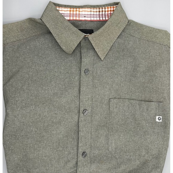 Marmot Other - Marmot Mens Long Sleeve Button Up Hiking Shirt Grey Size Med Patterned Flip Cuff